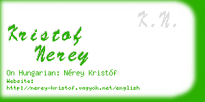 kristof nerey business card